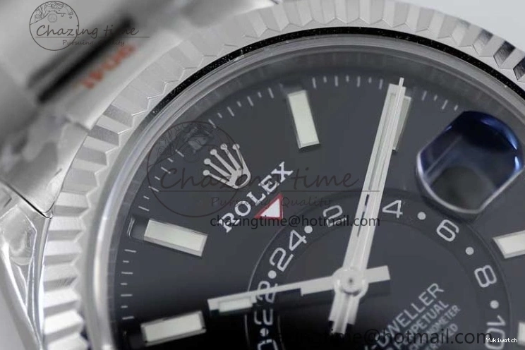 to Best 1:1 Noob 23J Black Dial 326934 on SS Bracelet 904L Sky-Dweller SS Asian 9001 Edition 0705